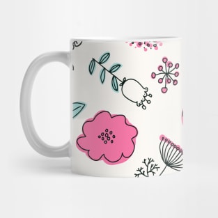 Elegance Seamless pattern with flowers Mug